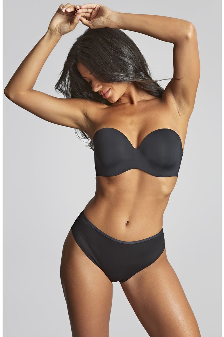 365 Underwire Smooth & Seamless Everyday Strapless Bra, Alternate, color, BLACK