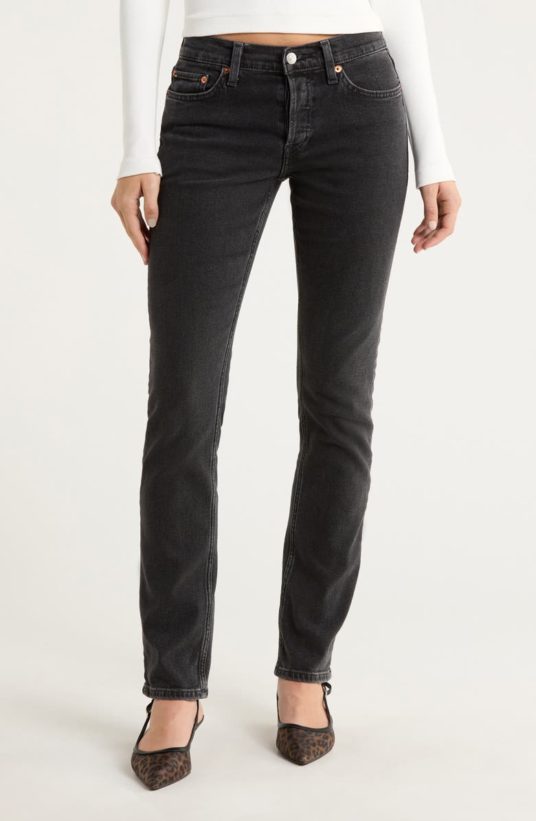 Re/Done The Slim Cigarette Jeans, Main, color, Backtoblack