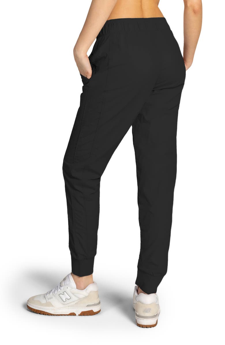KYODAN Drawstring Waist Nylon Joggers, Alternate, color, Black