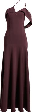 Black Halo Nairobi One-Shoulder Gown