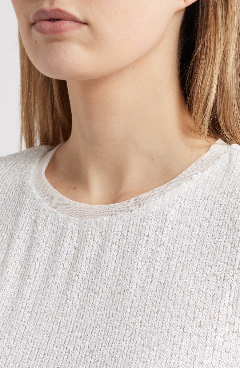 Anne Klein Sequin Mesh Top, Alternate, color, 