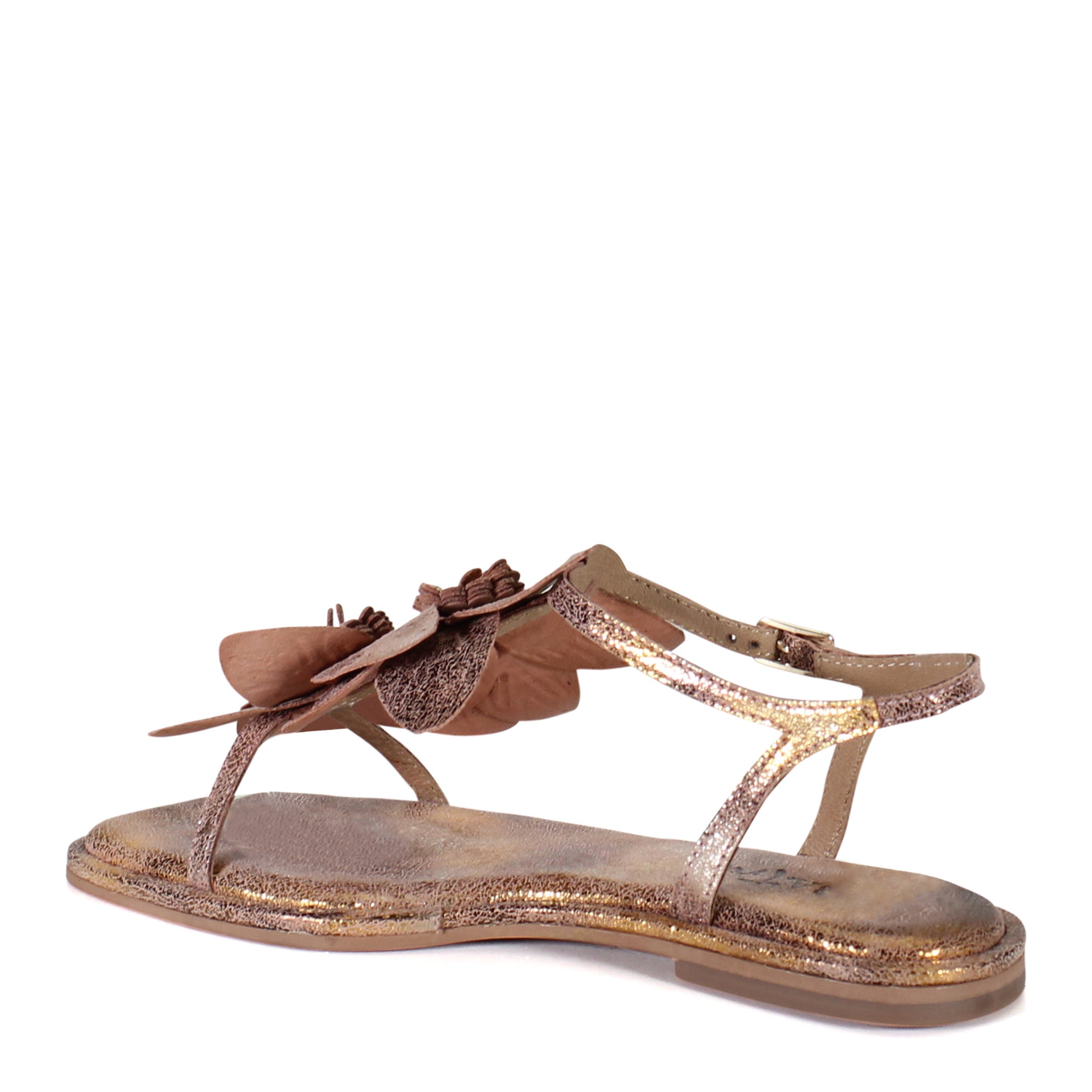 Diba True PER SHING Leather Floral Flat Dress Sandal, Alternate, color, Blush