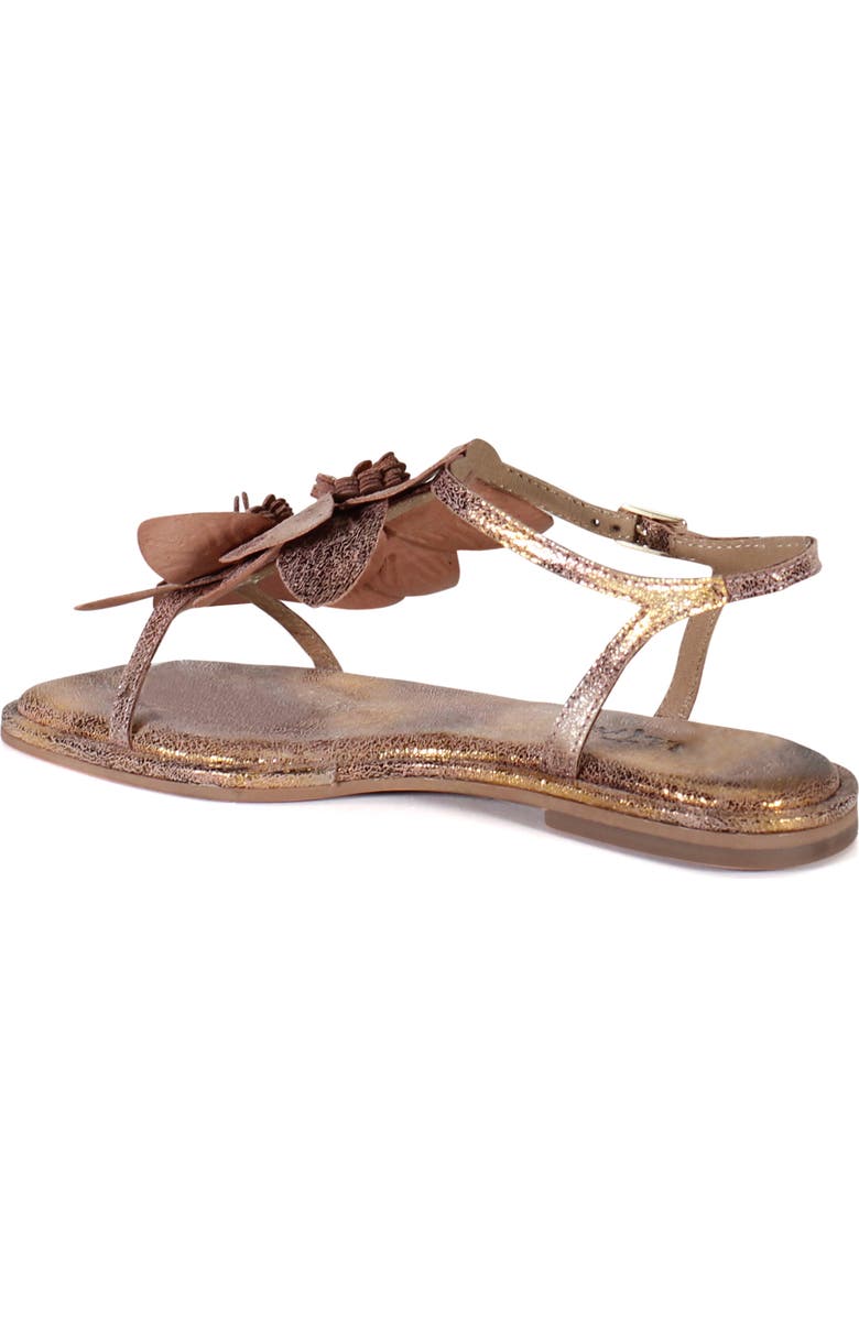 Diba True PER SHING Leather Floral Flat Dress Sandal, Alternate, color, Blush