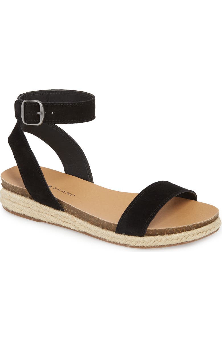 Lucky Brand Garston Espadrille Sandal, Main, color, Black