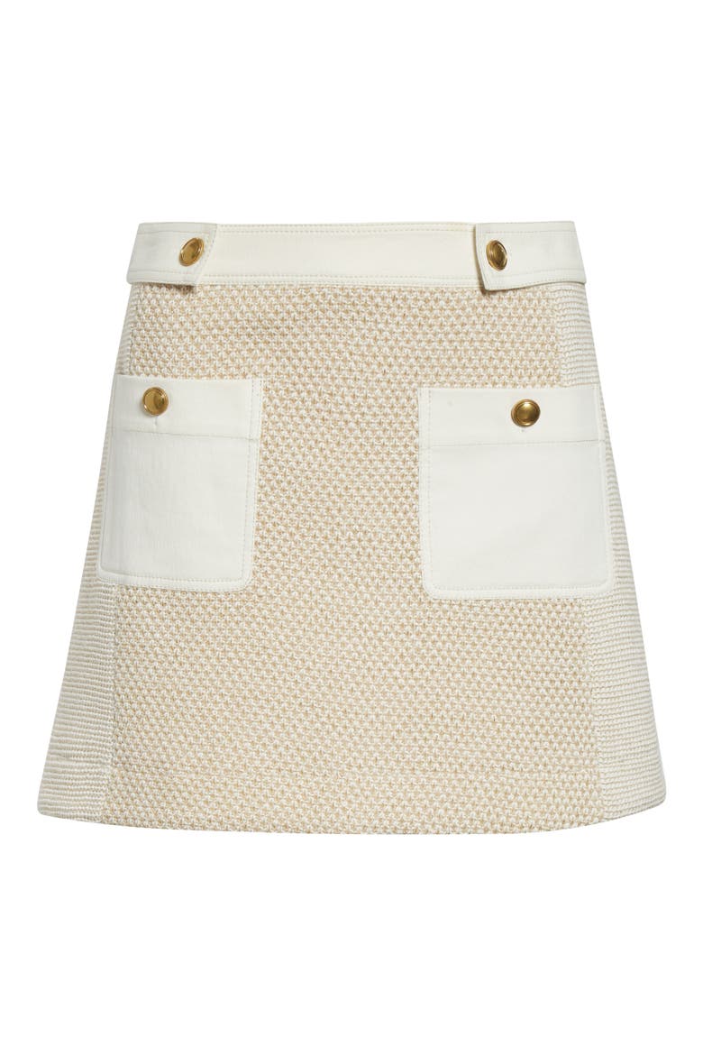 Gili Tweed Miniskirt, Alternate, color, SANDSTONE TWEED