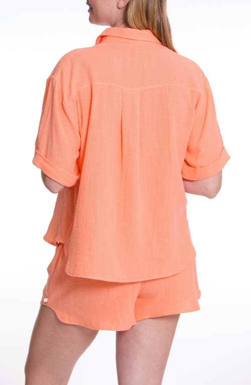 Cache Coeur Maternity Pajama Set Ice Cream In Orange