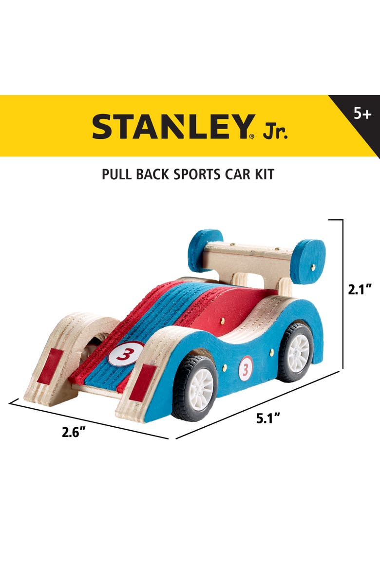 Stanley Jr. Pull-Back Race Car Kit, Alternate, color, Multi color
