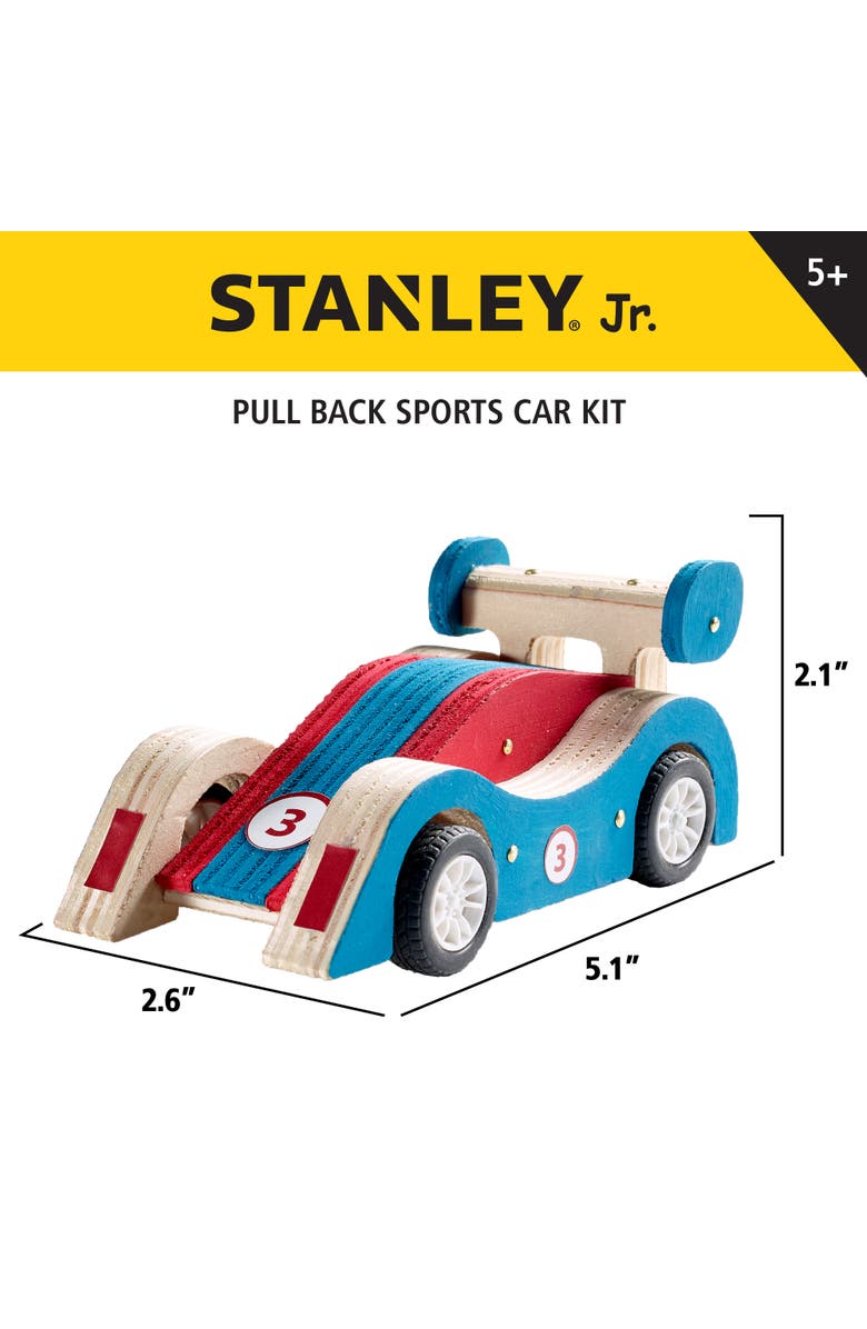 Stanley Jr . Pull-Back Race Car Kit, Alternate, color, Multi Color