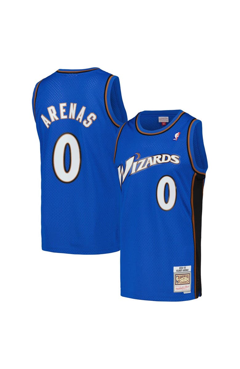 Mitchell & Ness Men's Mitchell & Ness Gilbert Arenas Blue Washington Wizards Hardwood Classics Swingman Jersey, Alternate, color, 