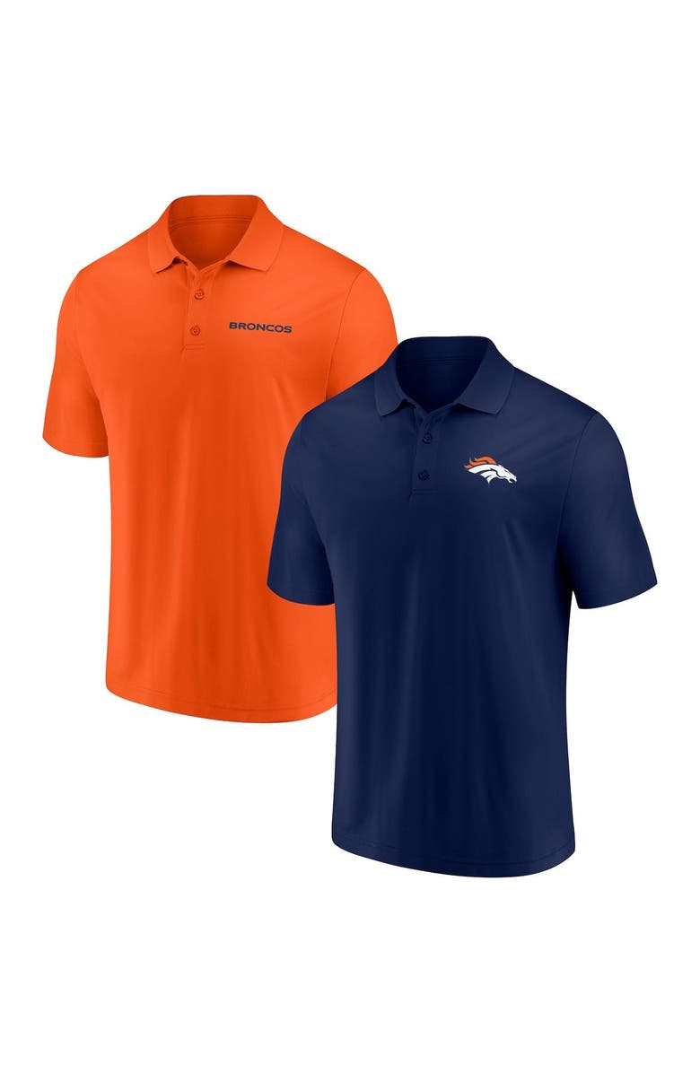 FANATICS Men's Fanatics Branded Navy/Orange Denver Broncos Dueling Two-Pack Polo Set, Main, color, 