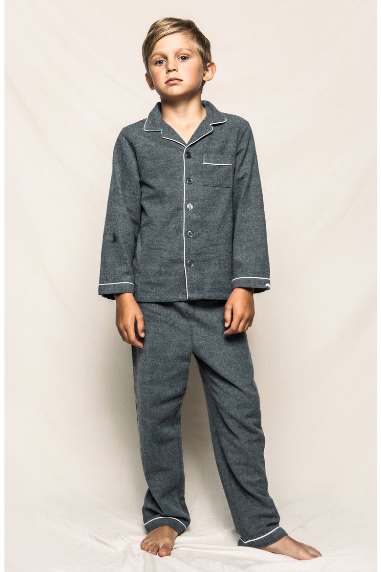 Flannel Pajama Set, Alternate, color, GREY