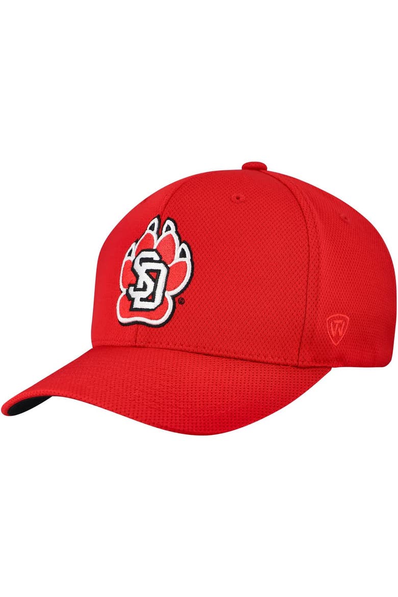 Men's Top of the World  Red South Dakota Coyotes Reflex Performance Flex Hat, Alternate, color, Red