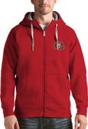ANTIGUA Men's Antigua Scarlet San Francisco 49ers Victory Full-Zip Hoodie