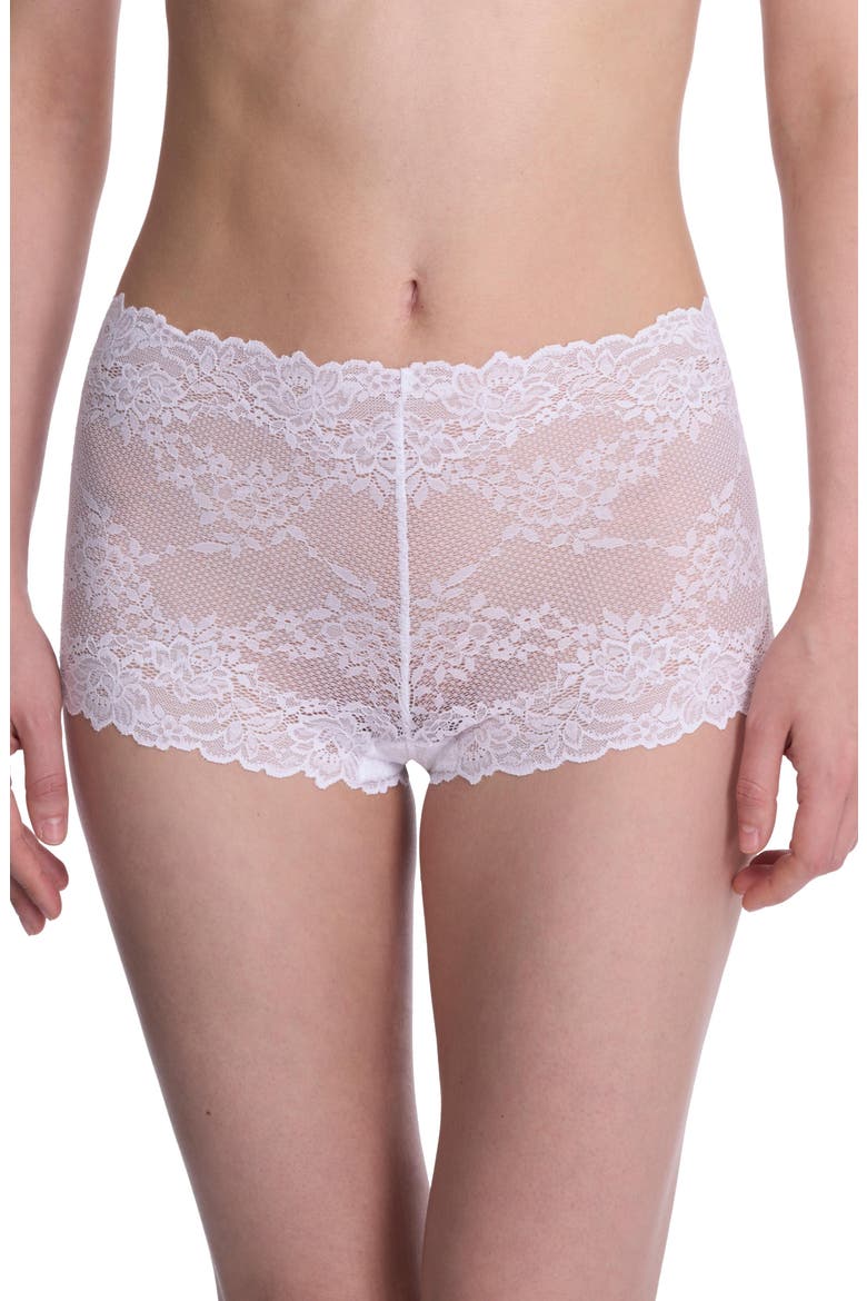 Heavenly Lace Boyshorts, Main, color, WHT