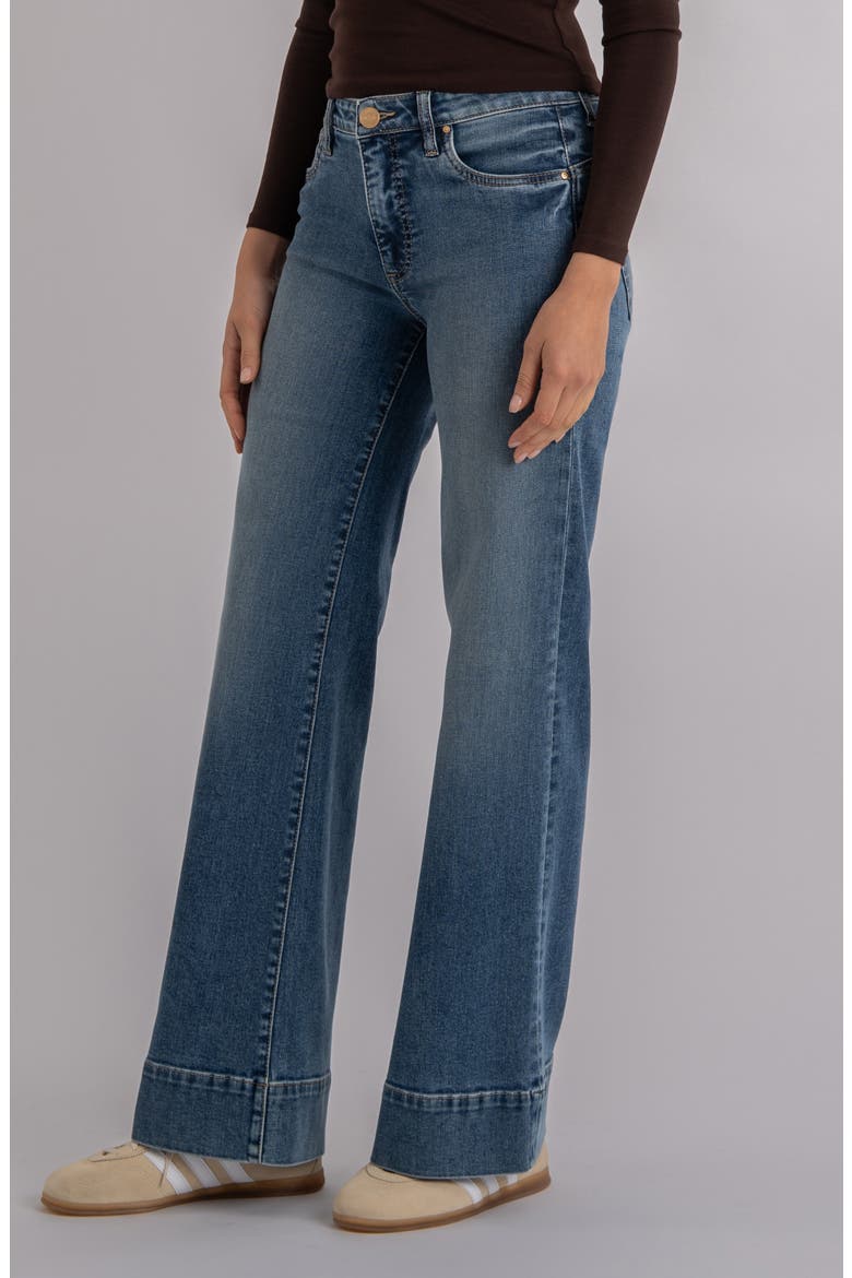 Maya Fab Ab Wide Leg Jeans, Alternate, color, AMUSE W/MEDIUM