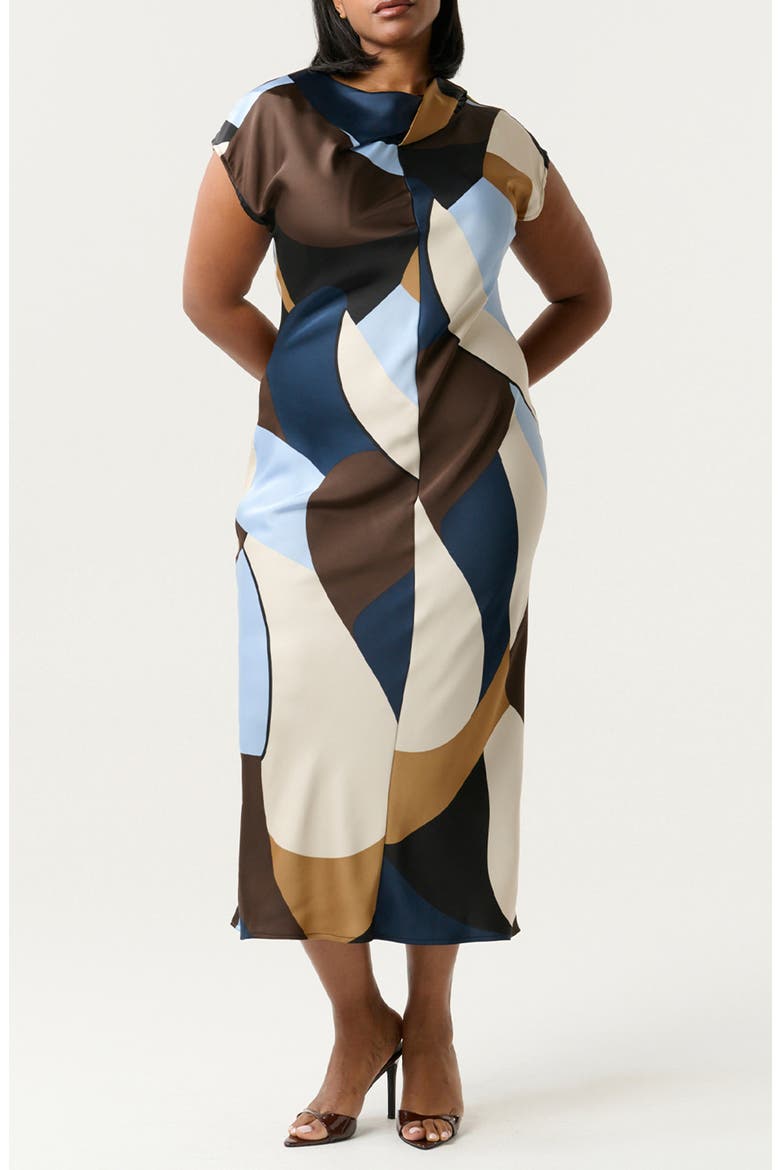 Jorja Geo Print Sleeveless Dress, Main, color, GEO TIDES