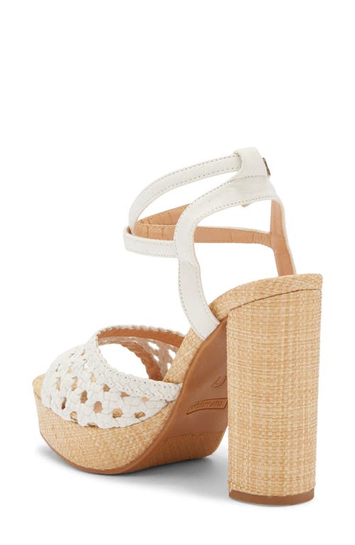 Top Guy Shoes Eleanor Platform Sandal In Ivory Suede