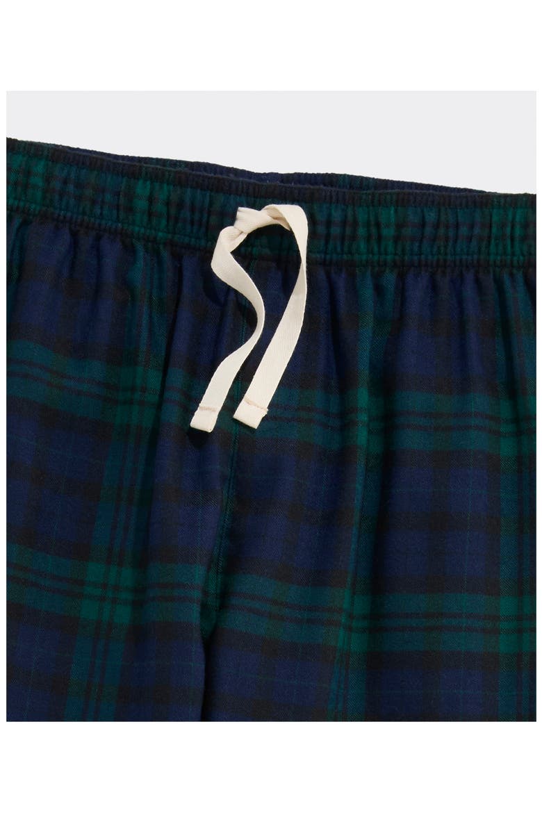 Kids' Flannel Lounge Pants, Alternate, color, JET BLACK BLACKWATCH