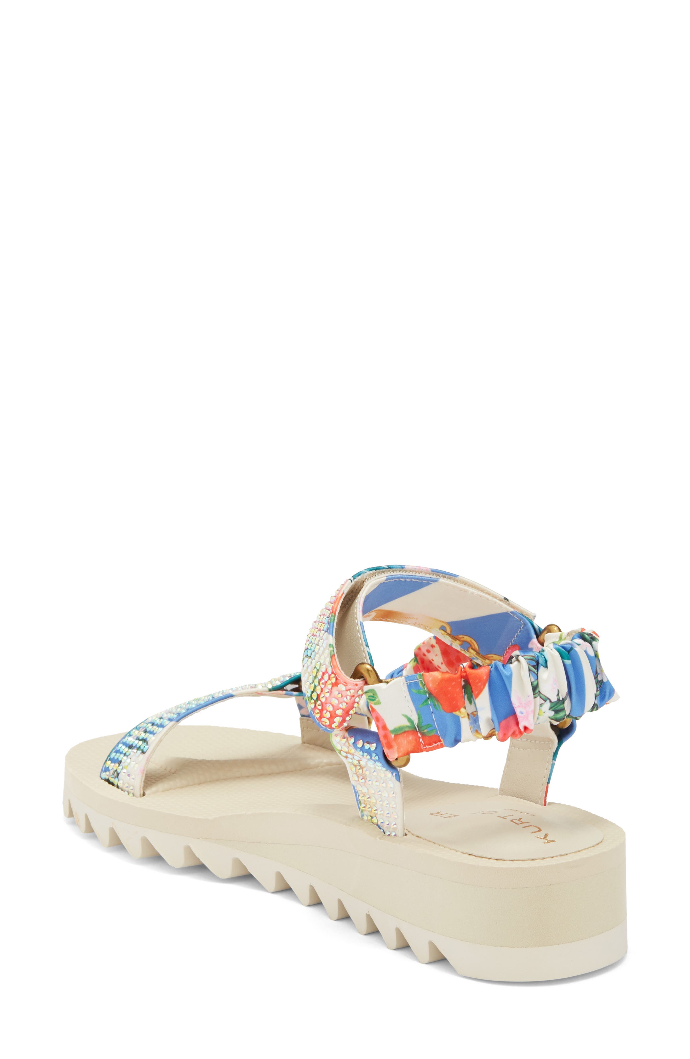 Kurt Geiger London Orion Double Strap Sandal, Alternate, color, White/ Oth
