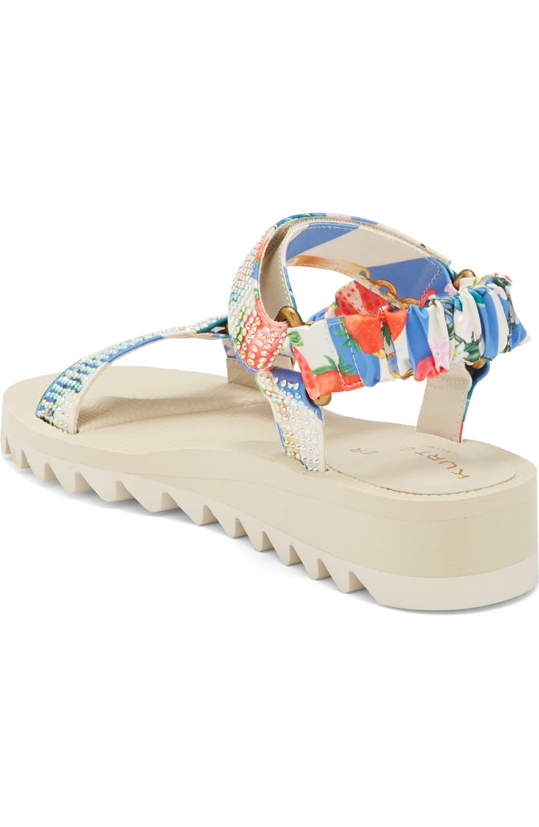Kurt Geiger London Orion Double Strap Sandal, Alternate, color, White/ Oth