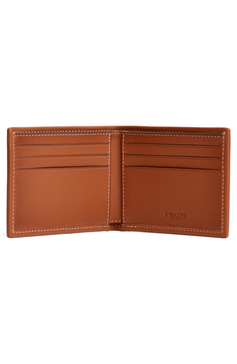 COACH Mini Signature Jacquard & Leather Slim Bifold Wallet, Alternate, color, 