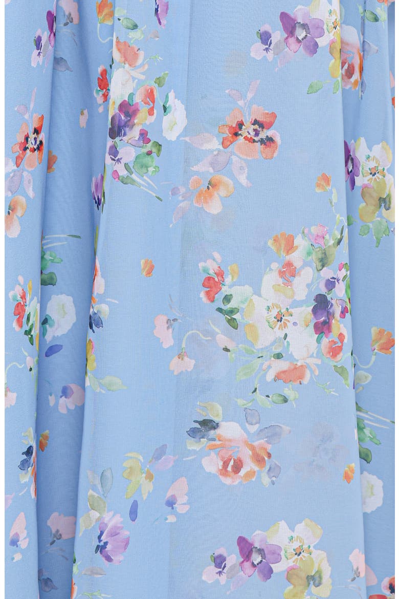 Codie Floral Strapless Maxi Dress, Alternate, color, CORNFLOWER BLUE FLORAL