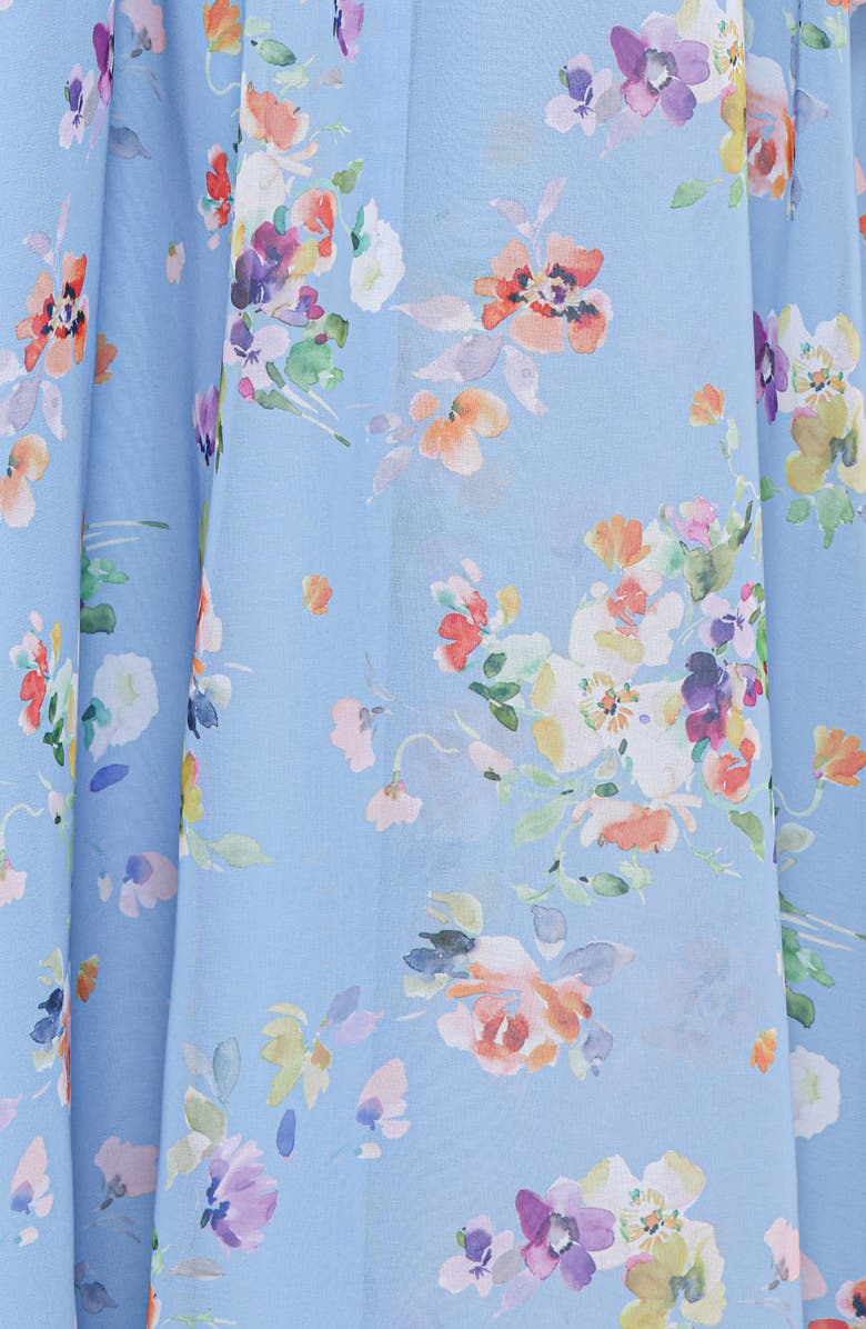 Petal & Pup Codie Floral Strapless Maxi Dress, Alternate, color, Cornflower Blue Floral