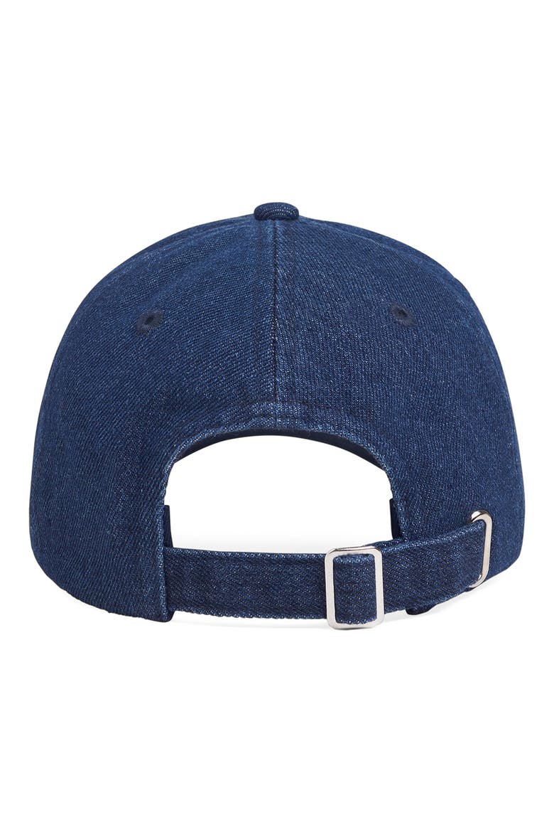Classic Logo Cotton Denim Baseball Cap, Alternate, color, DARK WASH