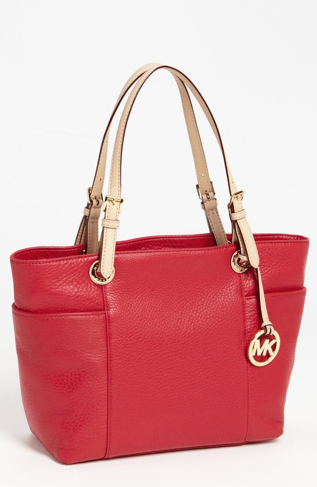 'Jet Set' Tote, Medium, Main, color, RED