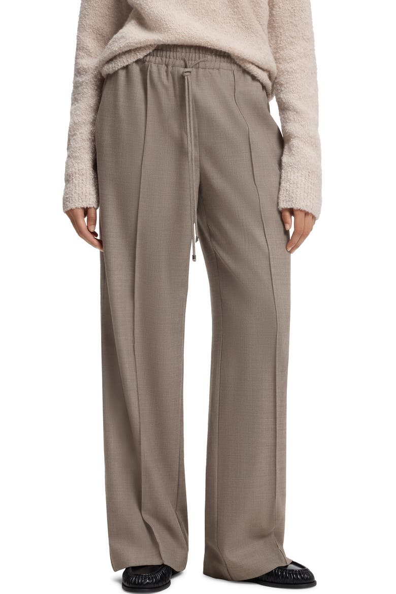 Tavati Wide Leg Wool Blend Pants, Main, color, BISQUE MELANGE