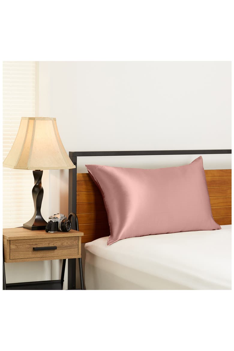 Mulberry Silk Pillowcase, Alternate, color, ROSE GOLD