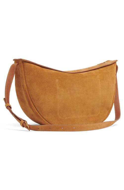 Mansur Gavriel Large Moon Suede Sling Bag In Caramel