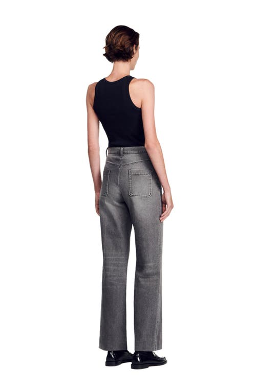 Sandro Basic Rib Cotton Tank In Black