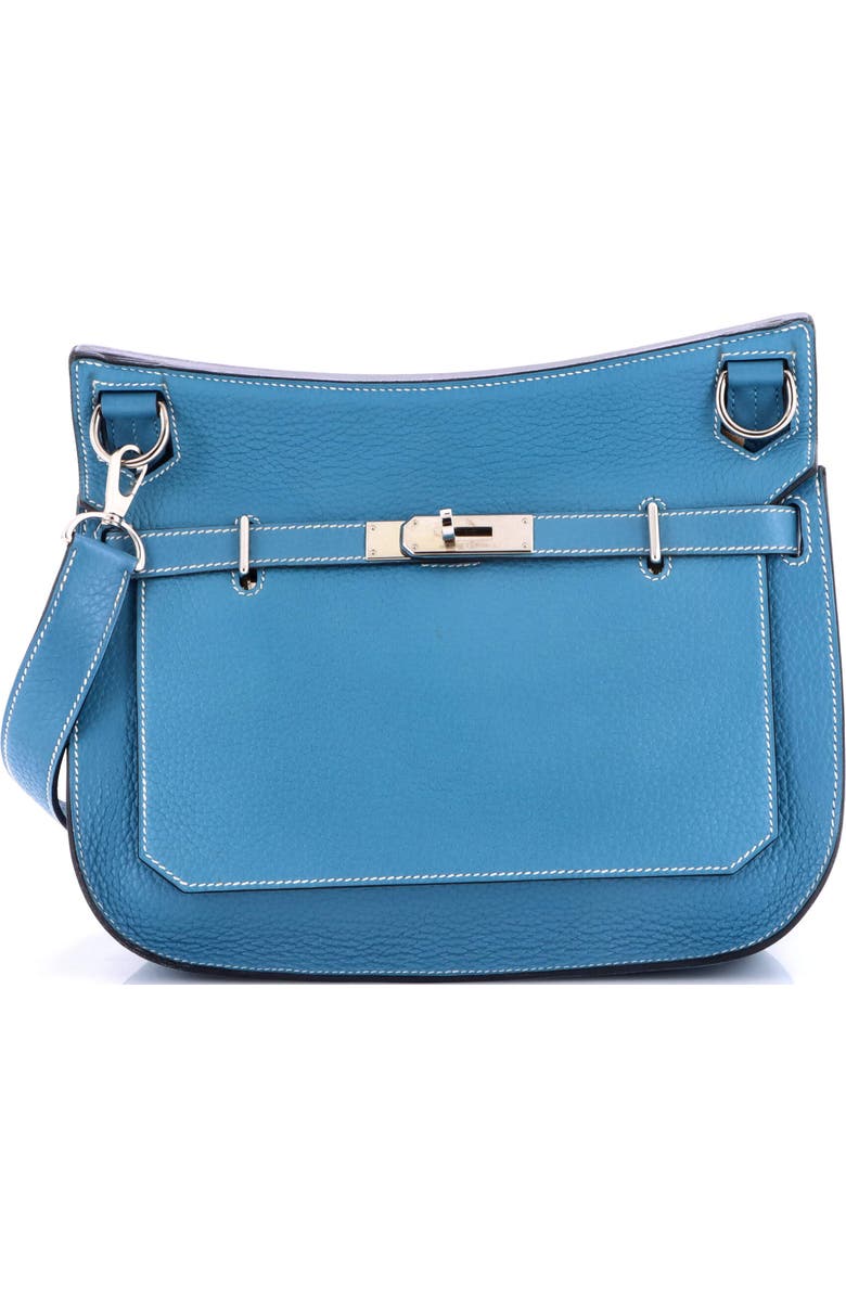 Pre-Owned Hermes Jypsiere Bag Clemence 28, Main, color, Bleu Jean