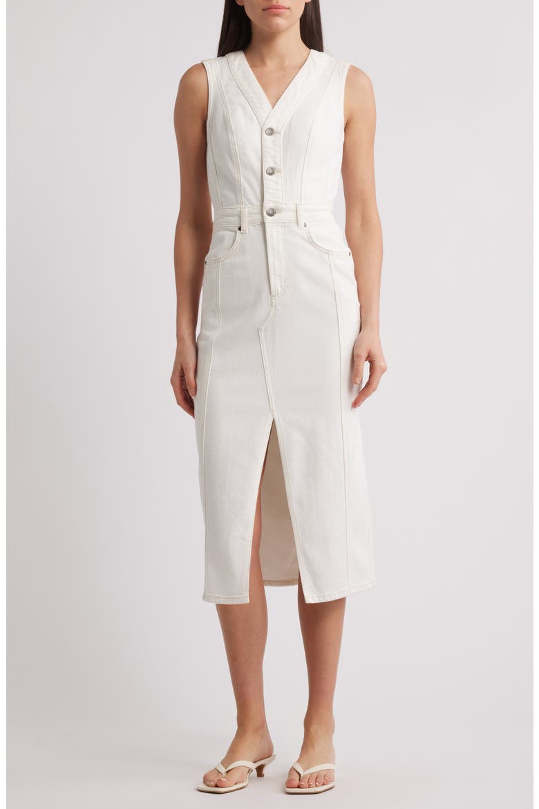 Westwood Sleeveless Denim Dress, Main, color, VINTAGE ECRU