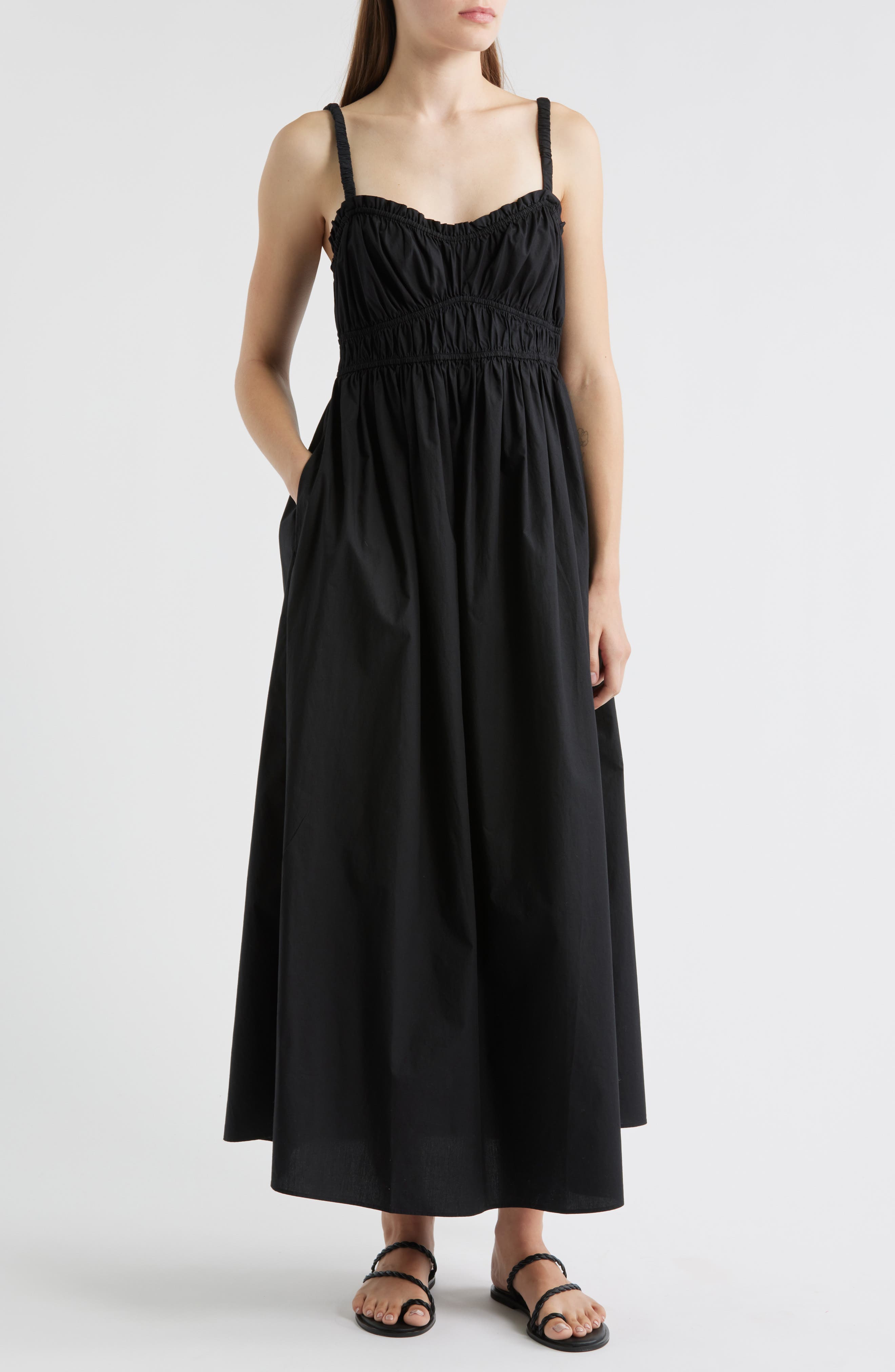 BOSS Orange Dalza Cotton Dress in Black 