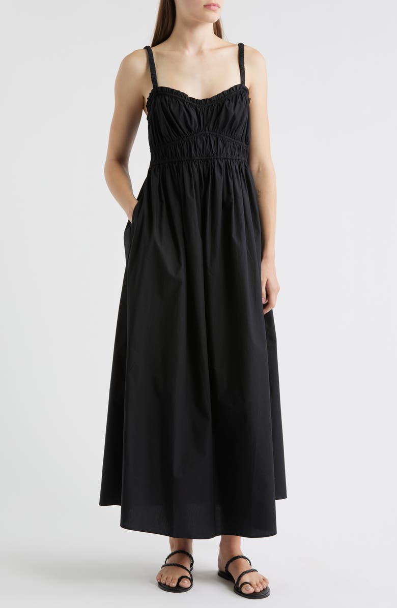 BOSS Orange Dalza Cotton Dress, Main, color, Black