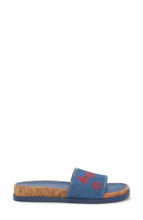 Shop Lucky Brand Dylina Slide Sandal In Light Wash