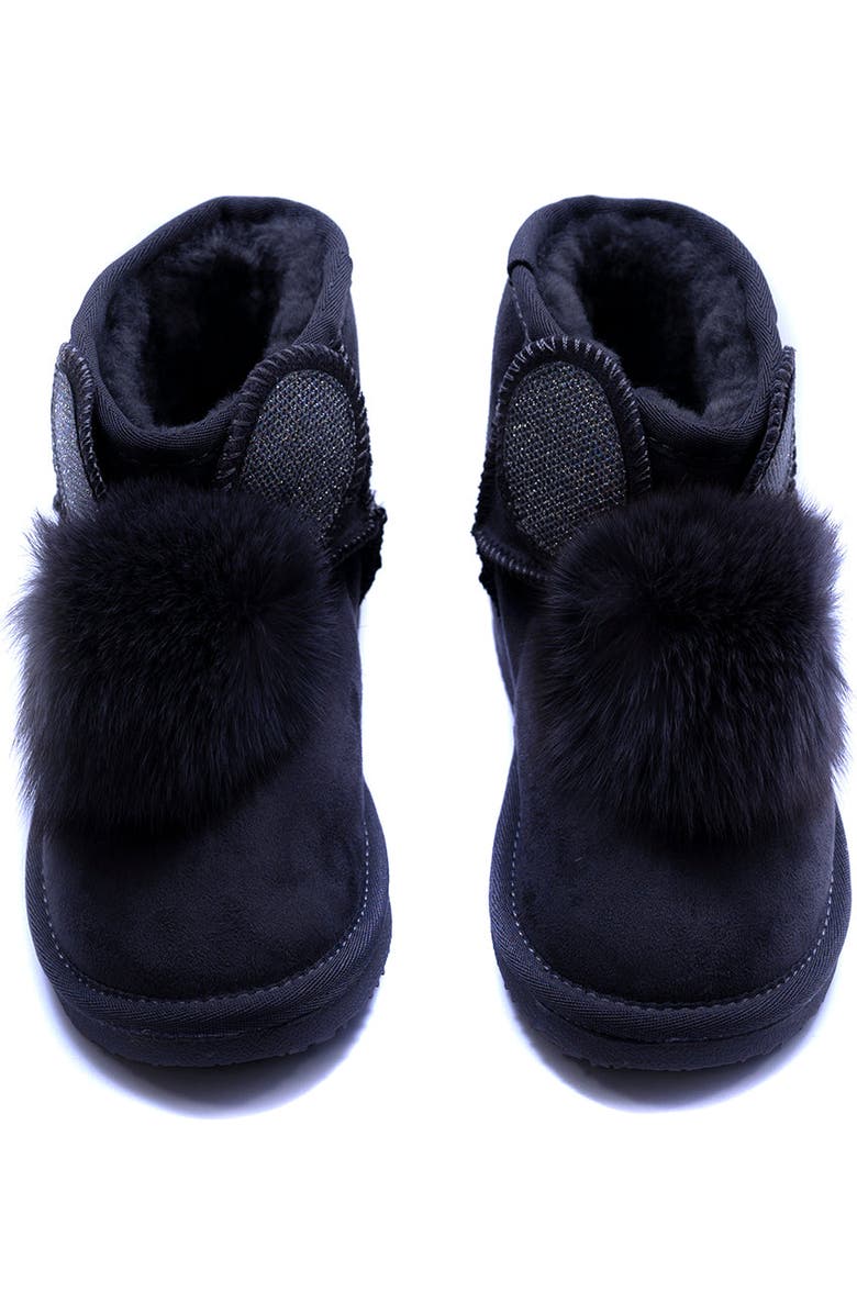 Master of Arts Pom Pom Boots, Alternate, color, Black