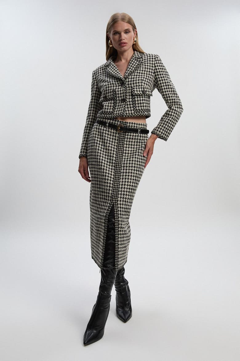 Double Button Tweed Cropped Jacket, Alternate, color, Multi