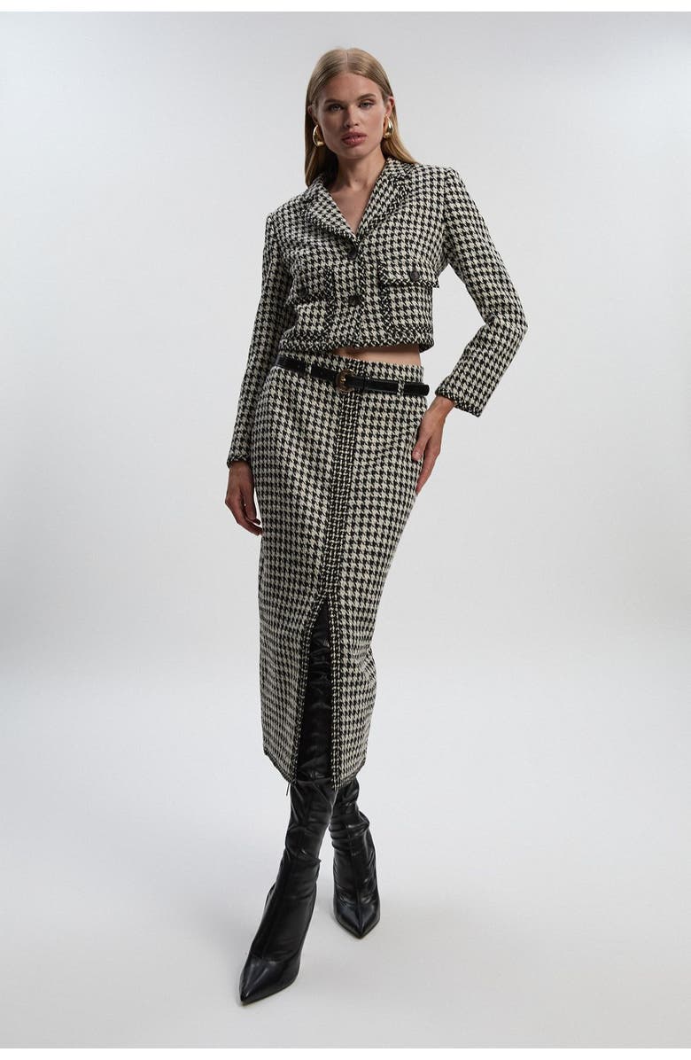 Karen Millen Tweed Cropped Tailored Jacket, Alternate, color, Multi