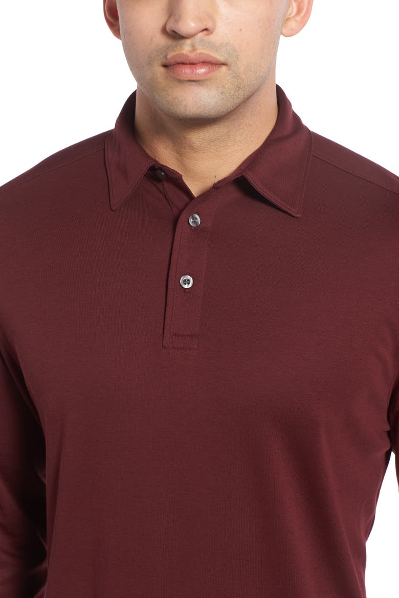 'Belfair' Pima Cotton Polo, Alternate, color, BORDEAUX