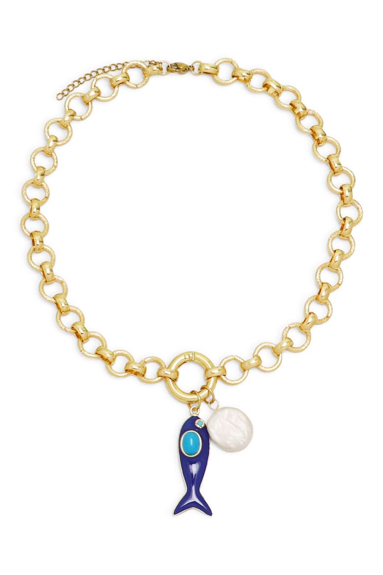 Margot Pendant Necklace, Main, color, BLUE