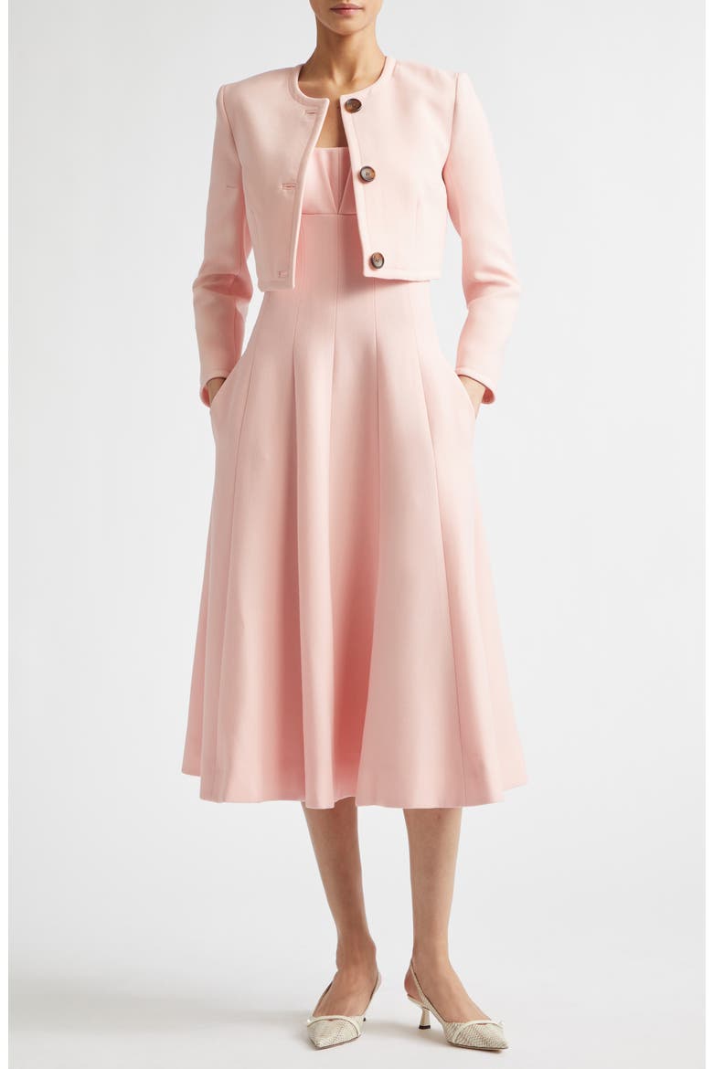 Lizette Crop Wool Crepe Jacket, Alternate, color, LIGHT PINK
