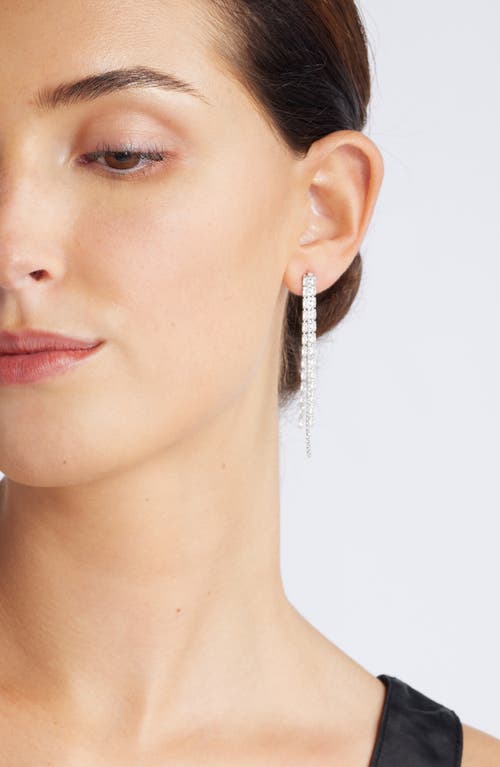 NORDSTROM NORDSTROM CUBIC ZIRCONIA LINEAR DROP EARRINGS 