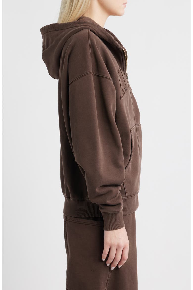 Cameron Cotton Zip Hoodie, Alternate, color, ESPRESSO