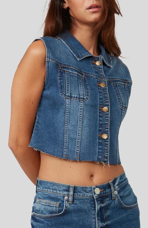 Gabbie Cropped Denim Vest