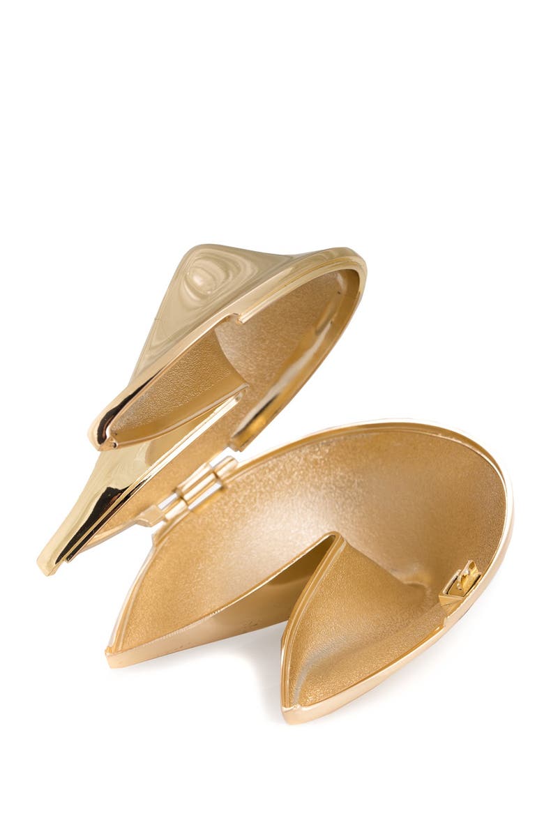 Bey-Berk Gold Fortune Cookie Box, Alternate, color, Gold