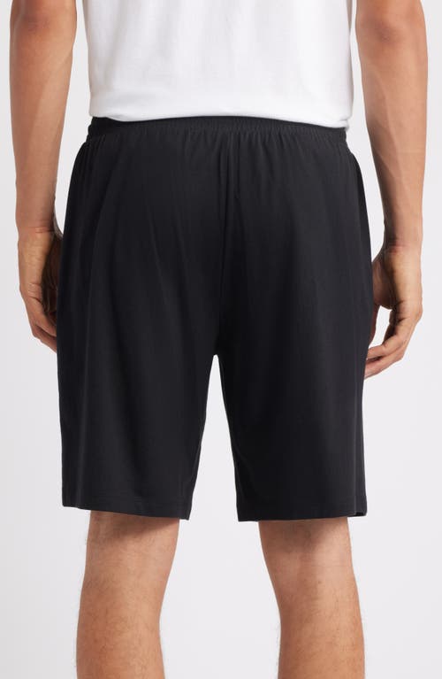 Nordstrom Moonlight Modal Blend Drawstring Lounge Shorts In Black