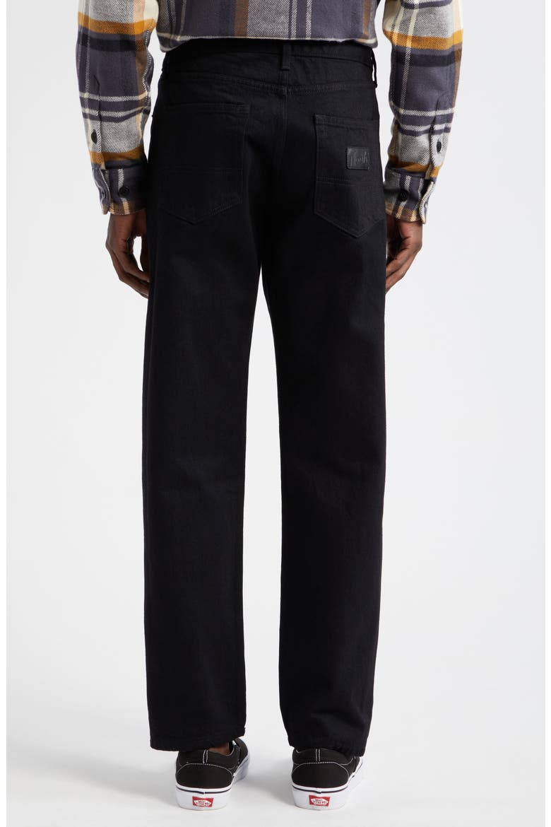 Selvedge Straight Leg Jeans, Alternate, color, BLACK